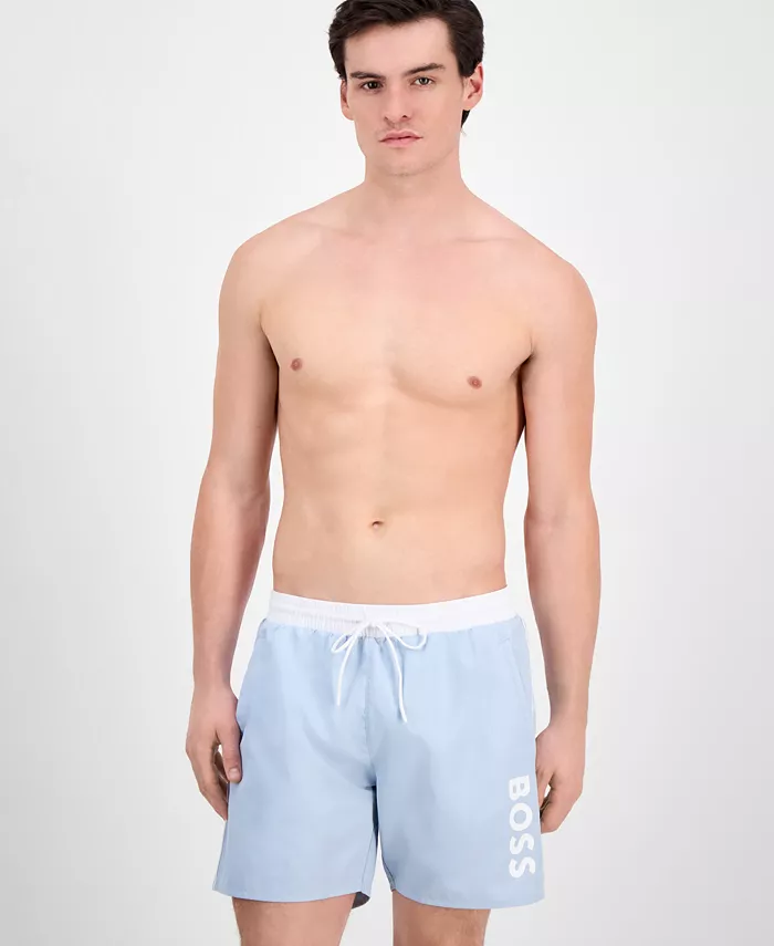 

Мужские плавки с логотипом 6" Hugo Boss, синий