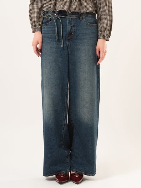 Джинсы прямого кроя размера XL, темно-синие Levi's, Dark Indigo - Flat Finish