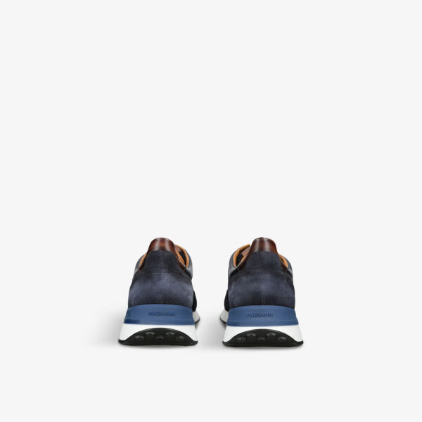 Кроссовки xl grafton из кожи и замши с низким берцем Magnanni, синий — фото 4