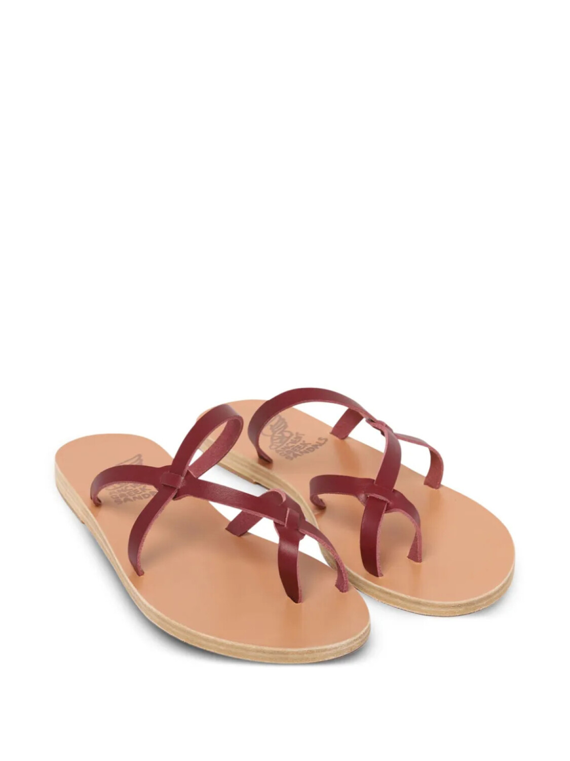 Древнегреческие сандалии кожаные сандалии Ancient Greek Sandals, красный — фото 2