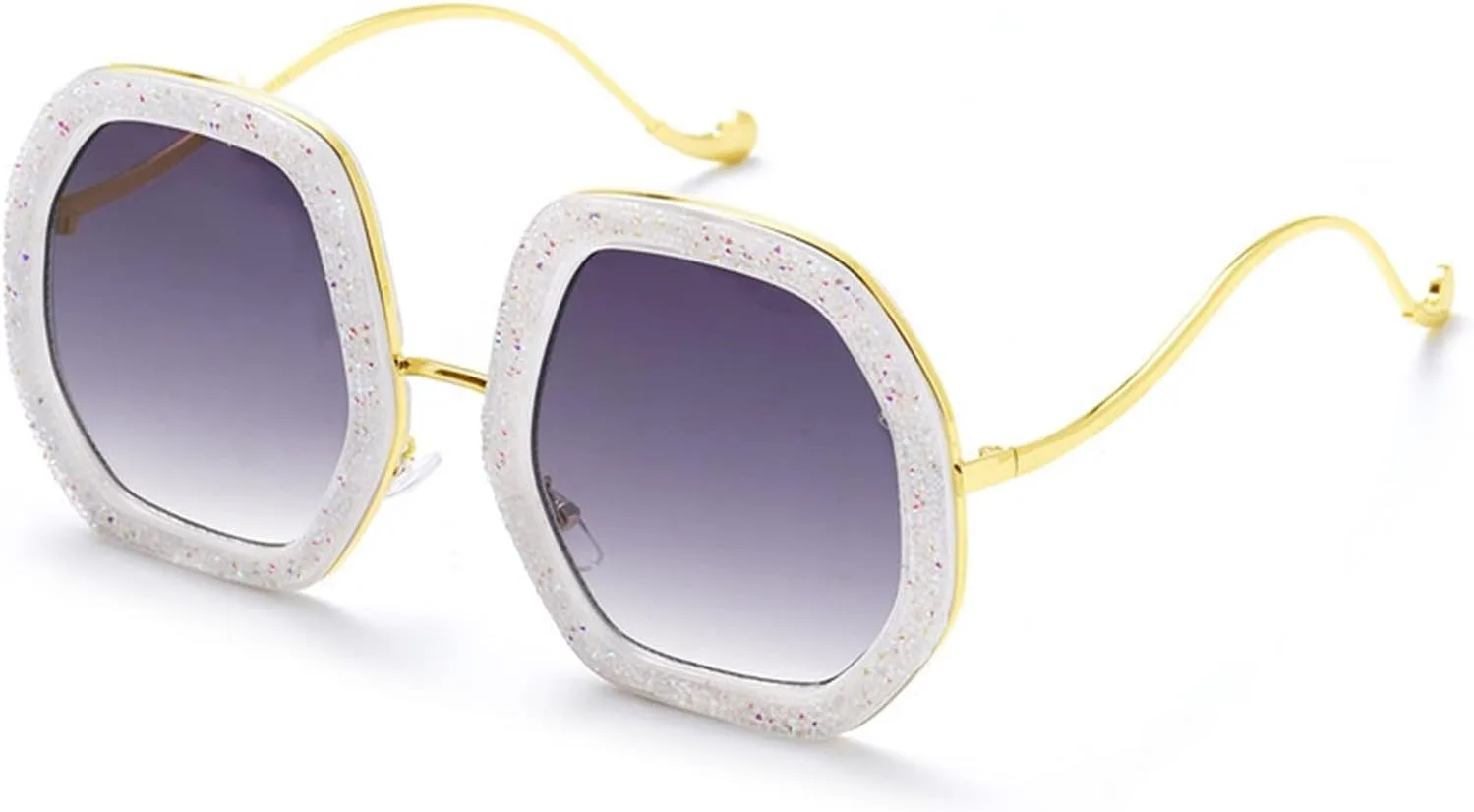 

Модные солнцезащитные очки в крупной оправе для женщин, декоративные, для отдыха на пляже, в тени и для вечеринок (Цвет: D, Размер: Средний) MTZJH, One Color