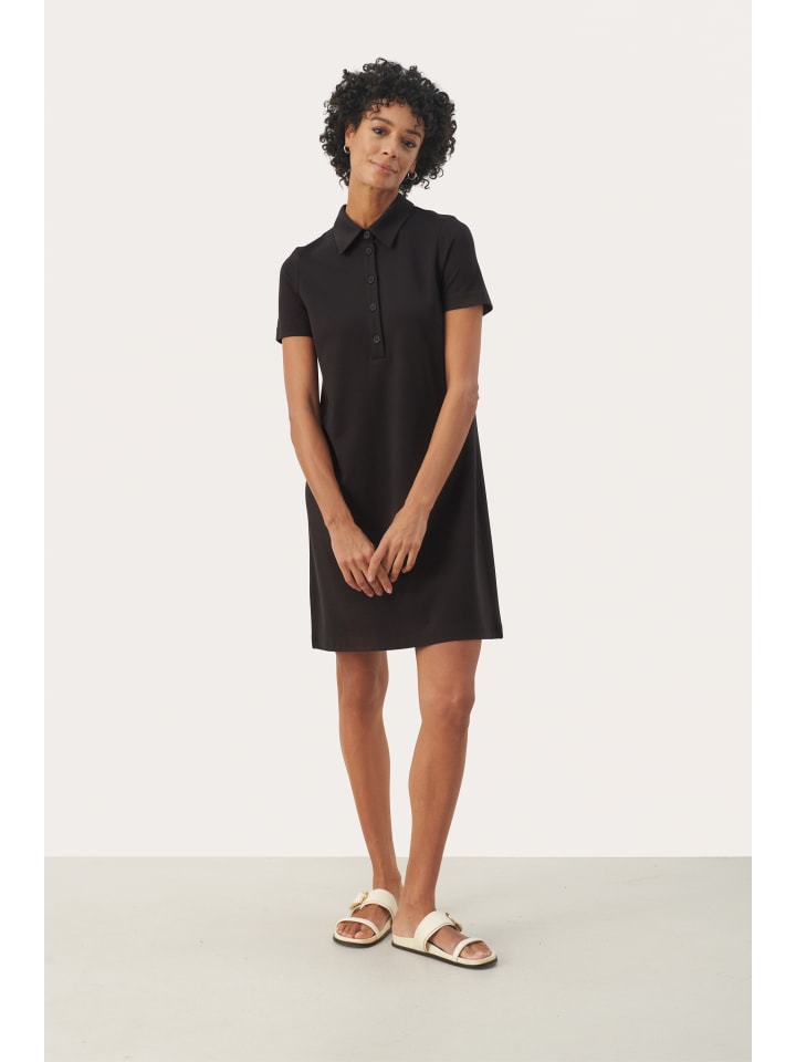 

Платье EliviaPW из джерси, прямого кроя, черного цвета PART TWO