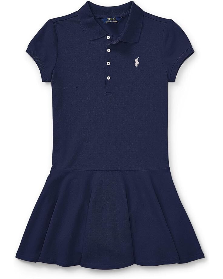 

Платье Polo Ralph Lauren Kids Short-Sleeve Polo Dress, цвет Refined Navy