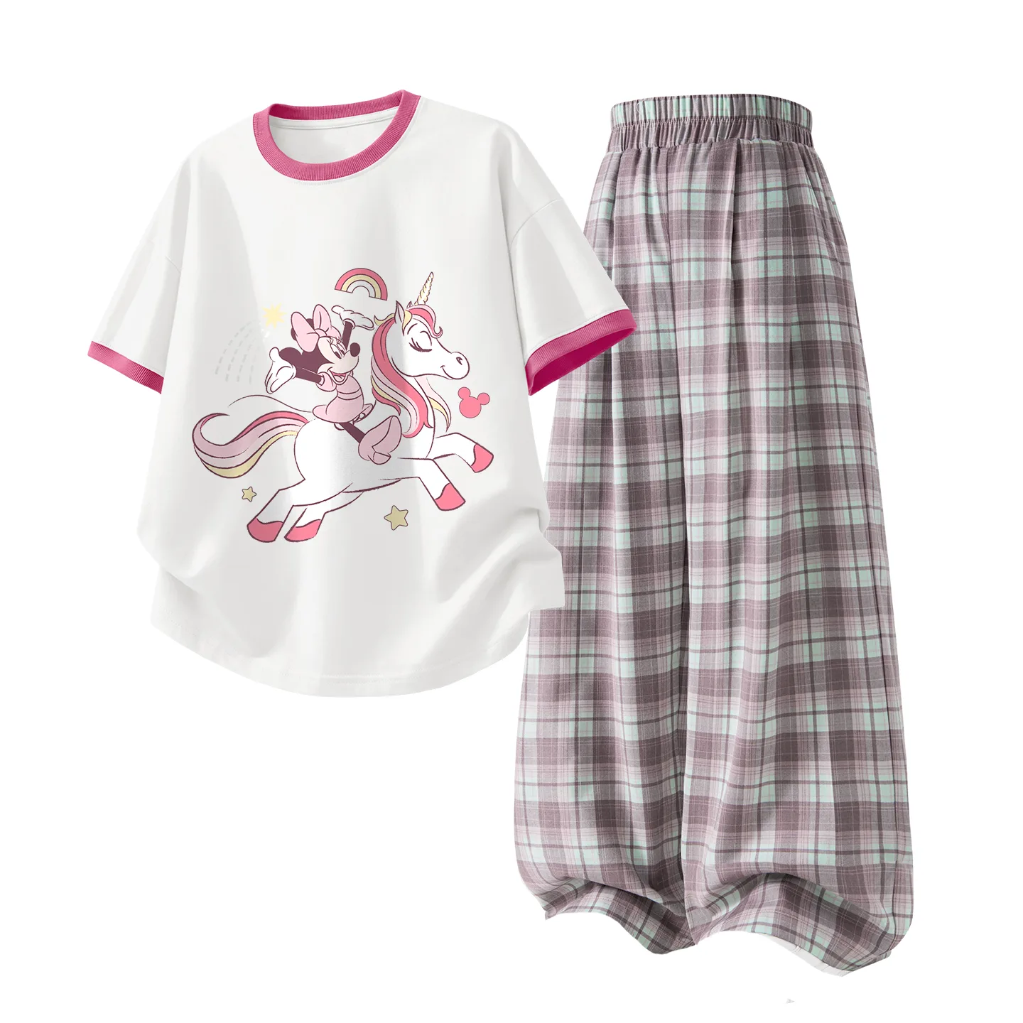 Детский спортивный комплект Casual Sportswear из 2 предметов Disney, DiFeiMa White Red+Solid Pink