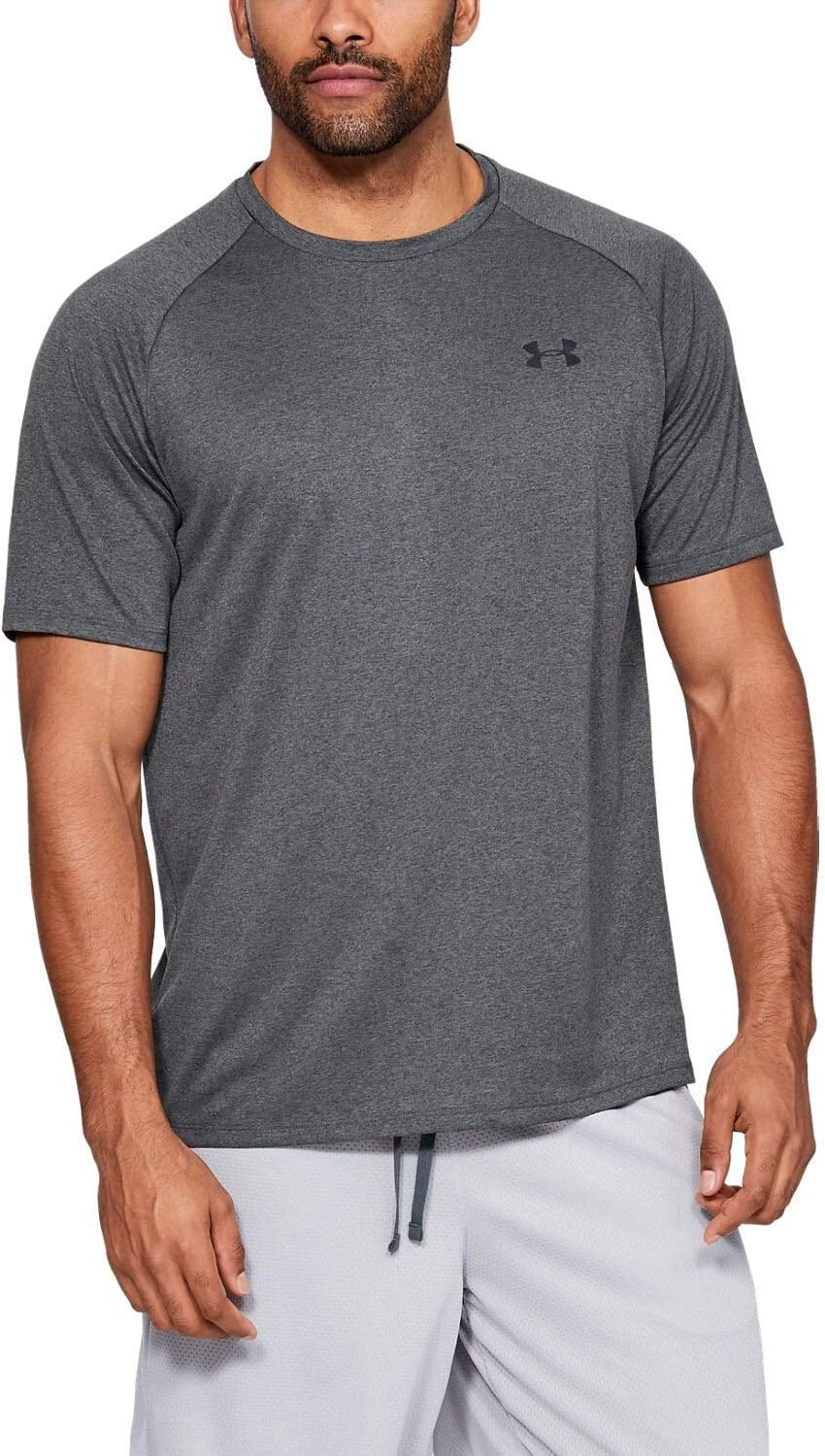 

Футболка Under Armour Men's Tech 2.0, Carbon Heather (090)/Black, Черный, Футболка Under Armour Men's Tech 2.0, Carbon Heather (090)/Black