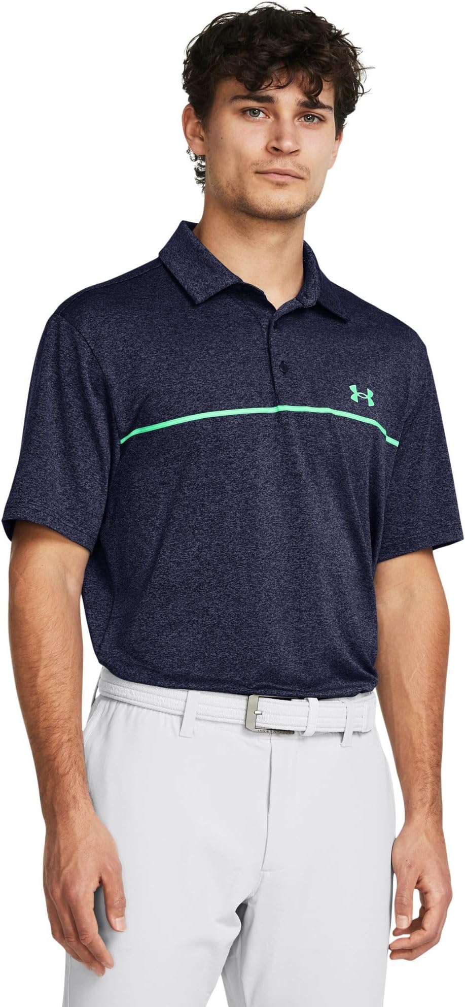 

Футболка Under Armour Golf Playoff 3.0 Polo, цвет Midnight Navy/Vapor Green