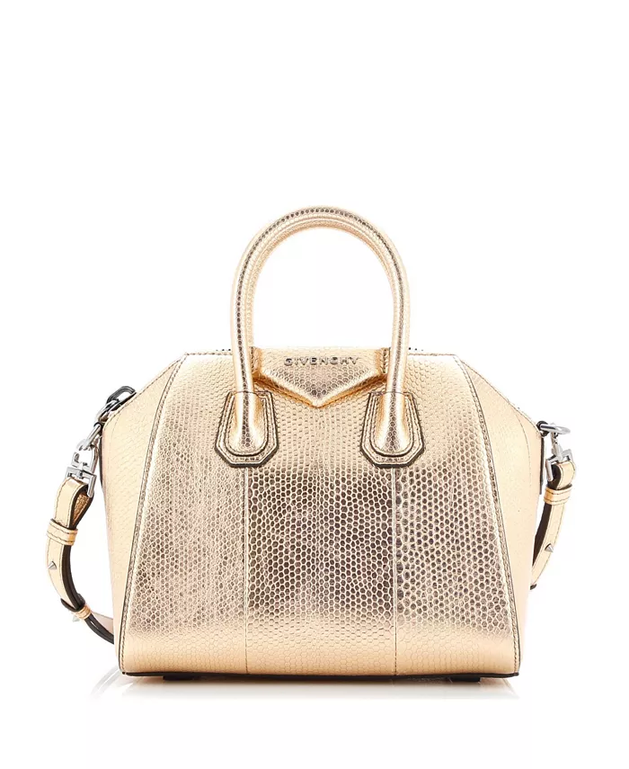

Мини-сумка Antigona из тисненой кожи Pre-Owned Givenchy, золотой