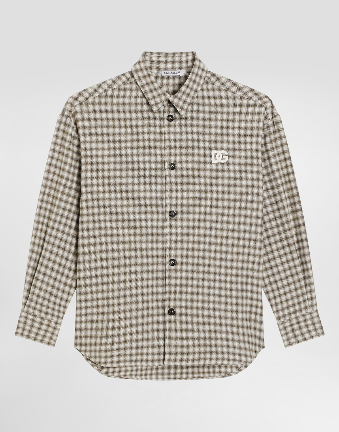 

Рубашка из хлопка в клетку Dolce&Gabbana, мультиколор