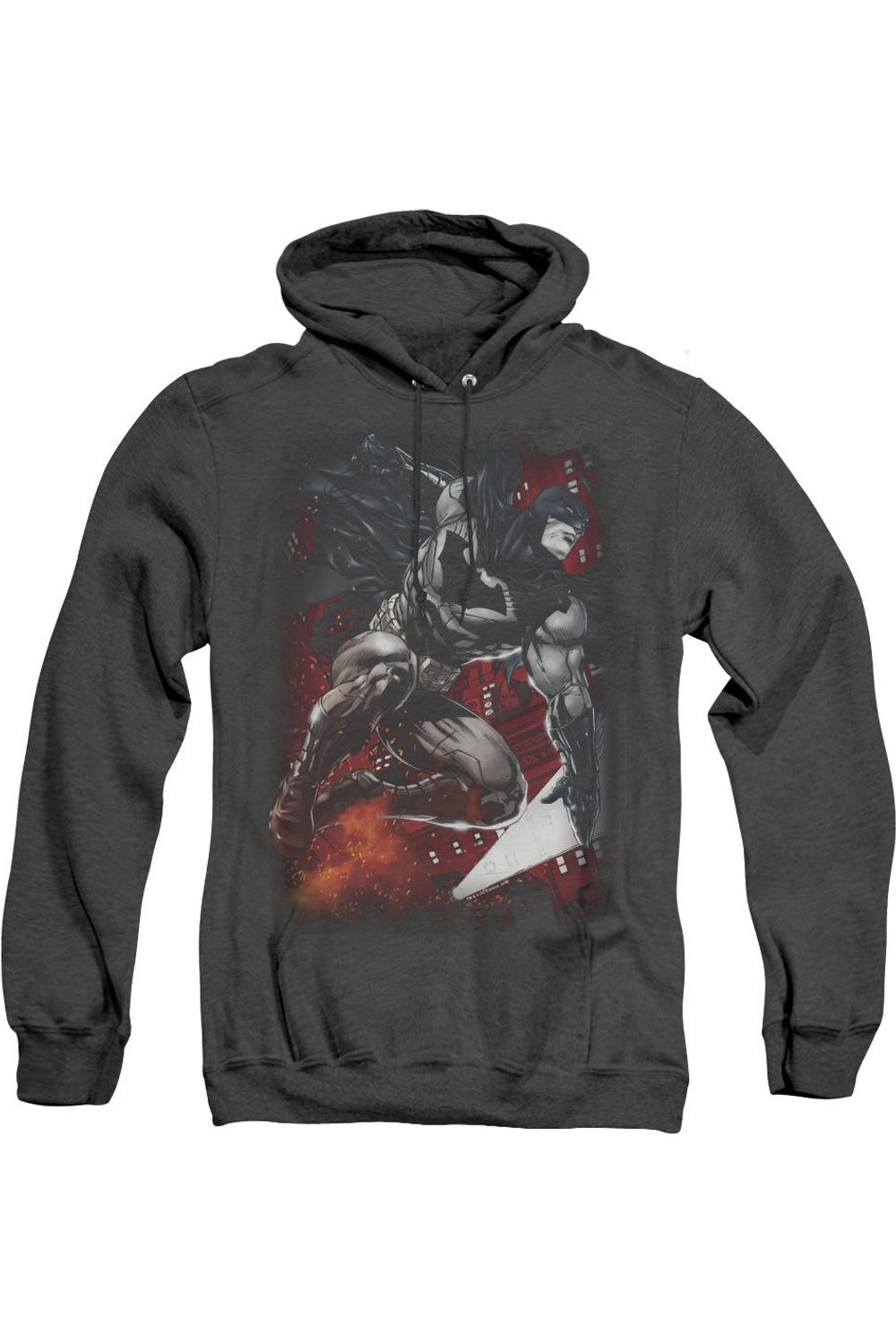 

Batman Sparks Leap Adult Heather Hoodie / Толстовка с капюшоном Gildan, черный