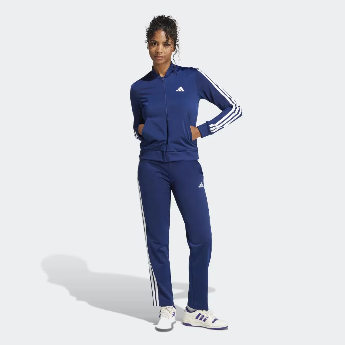 

Женский спортивный костюм Adidas 3 полоски, синий