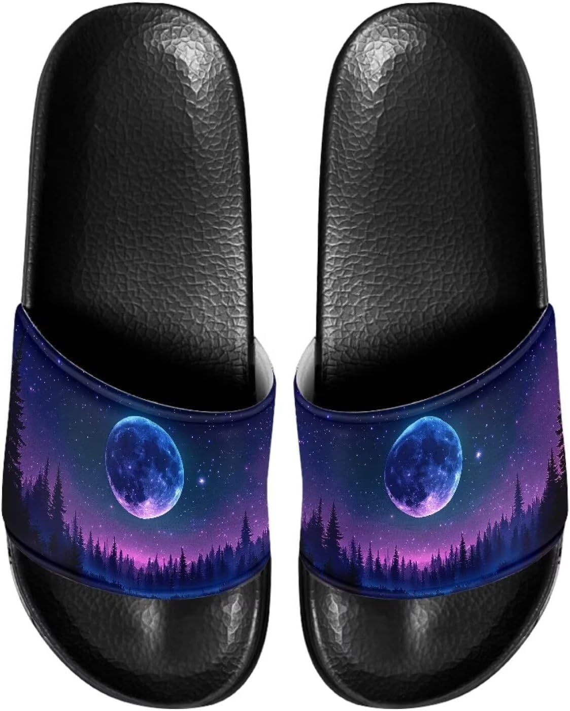 

Сандалии-шлепанцы унисекс с мягкой стелькой, удобные для женщин и мужчин, кожаные, размеры 6-13,5 Mintulipy, Moon Forest