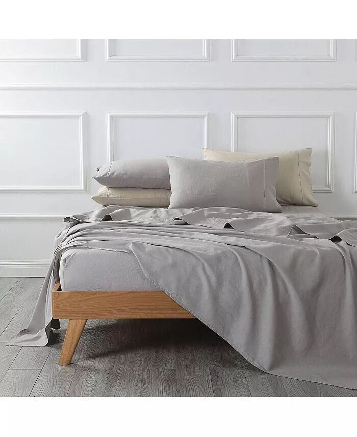 

Комплект простыней из бельгийского льна и хлопка, Twin XL Egyptian Linens, серый