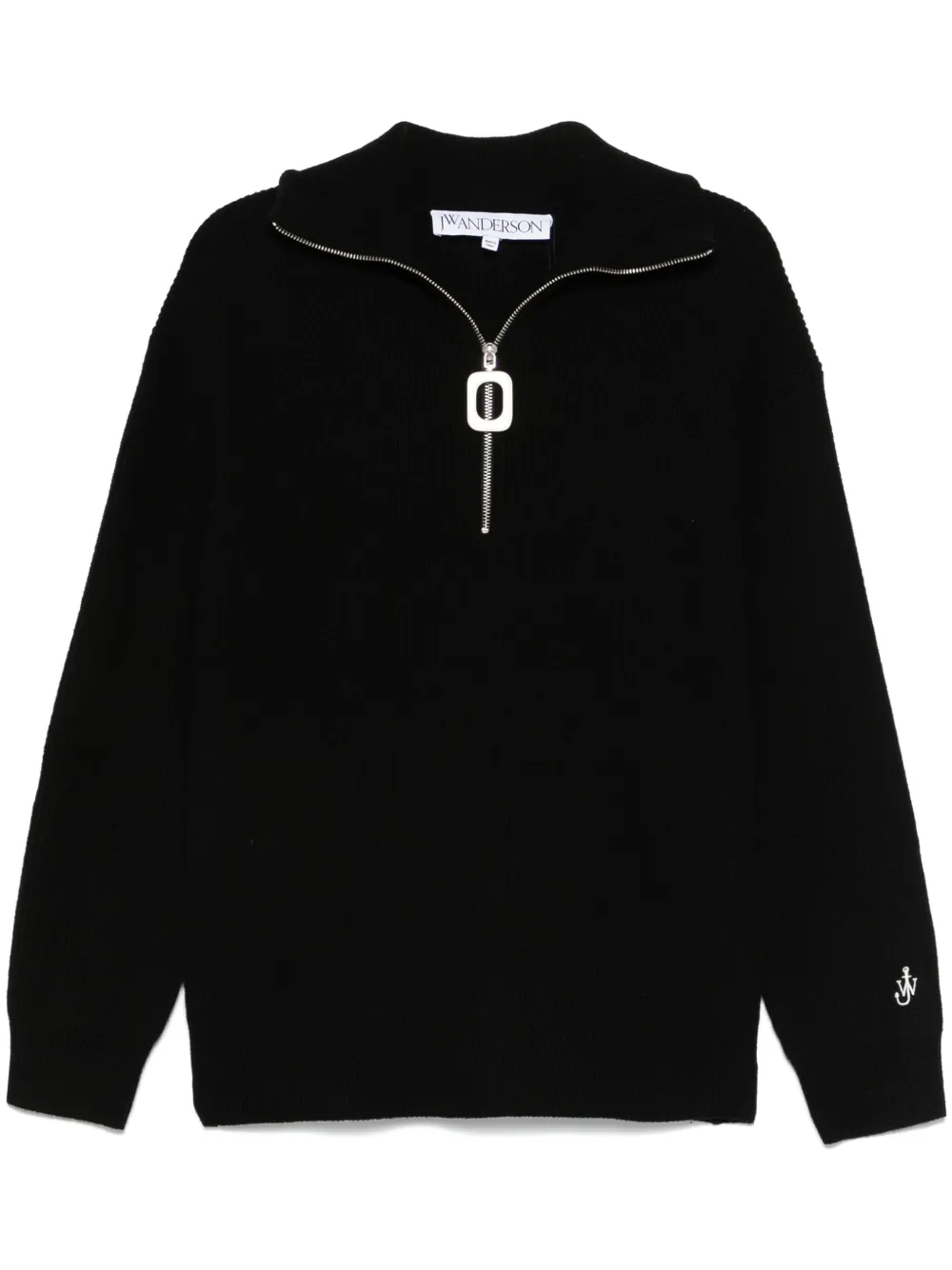 

Свитер с воротником на молнии JW ANDERSON, черный