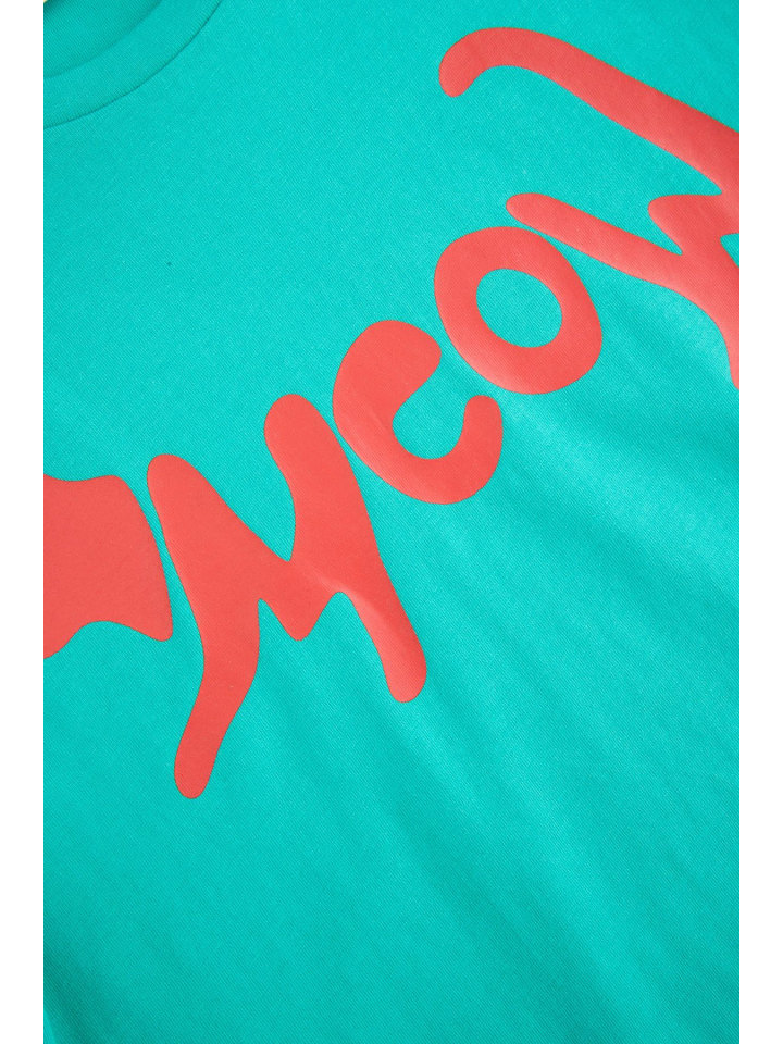 хлопковая футболка с короткими рукавами зеленого цвета MOKIDA — фото 4