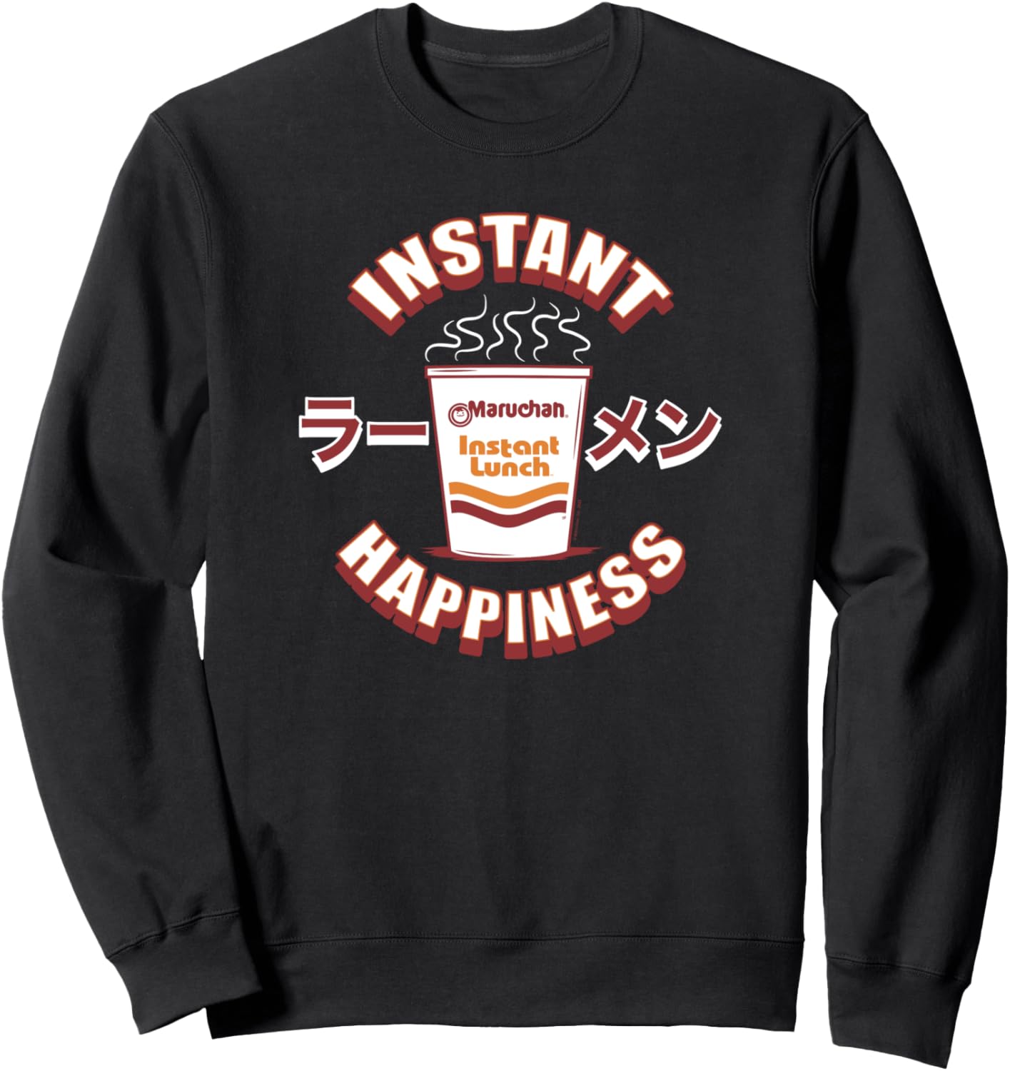 

Толстовка Maruchan Instant Happiness с изображением дымящегося супа рамен, черная Maru-Chan, Черный, Толстовка Maruchan Instant Happiness с изображением дымящегося супа рамен, черная Maru-Chan