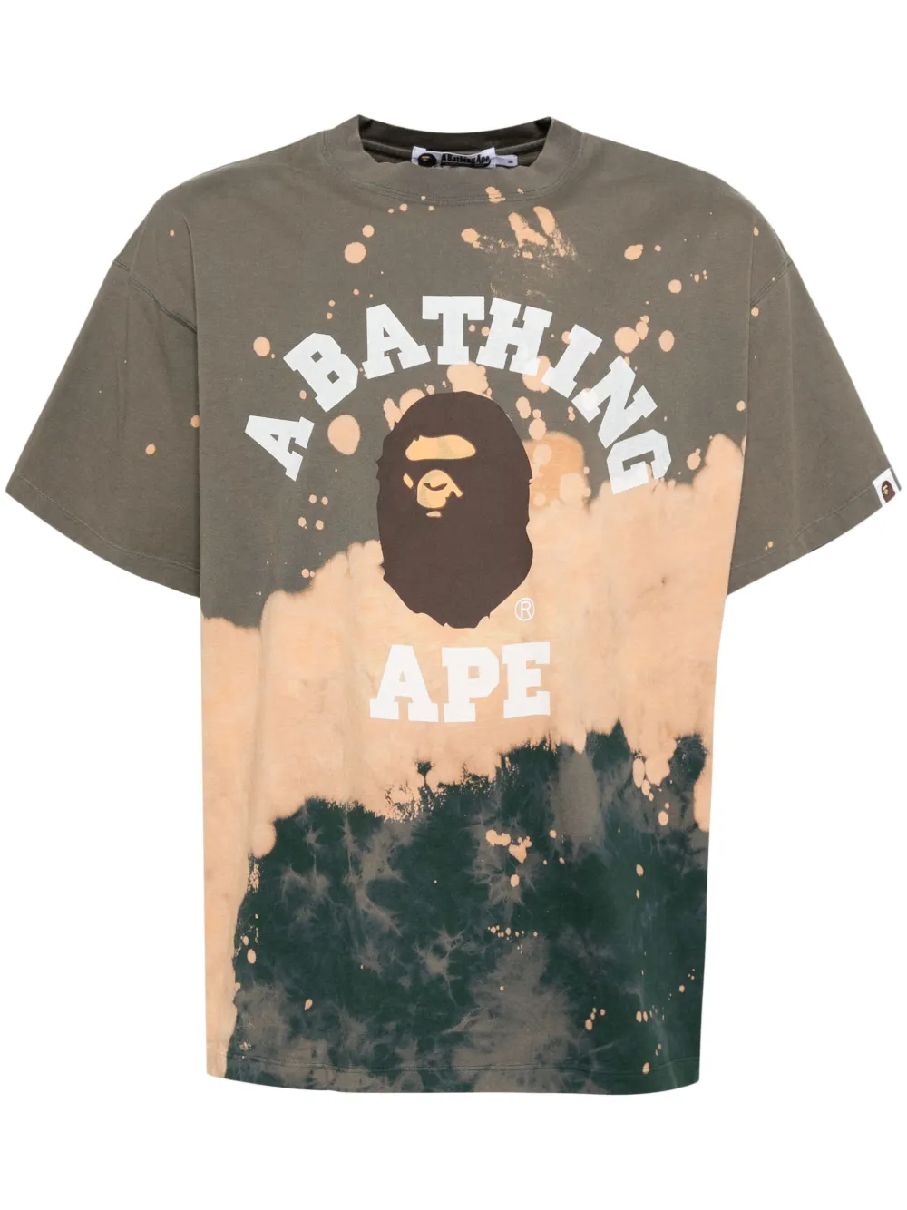 

Футболка College с принтом тай-дай A BATHING APE, нейтральный