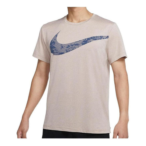 

Футболка Men's Nike Casual Sports Large Logo Round Neck Training Short Sleeve Gray T-Shirt, мультиколор