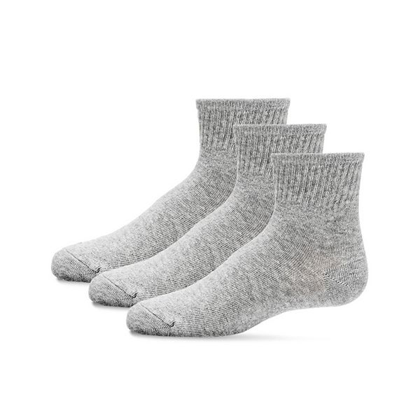 

3 пары детских носков мид-кат из хлопковой смеси Memoi, Light Gray