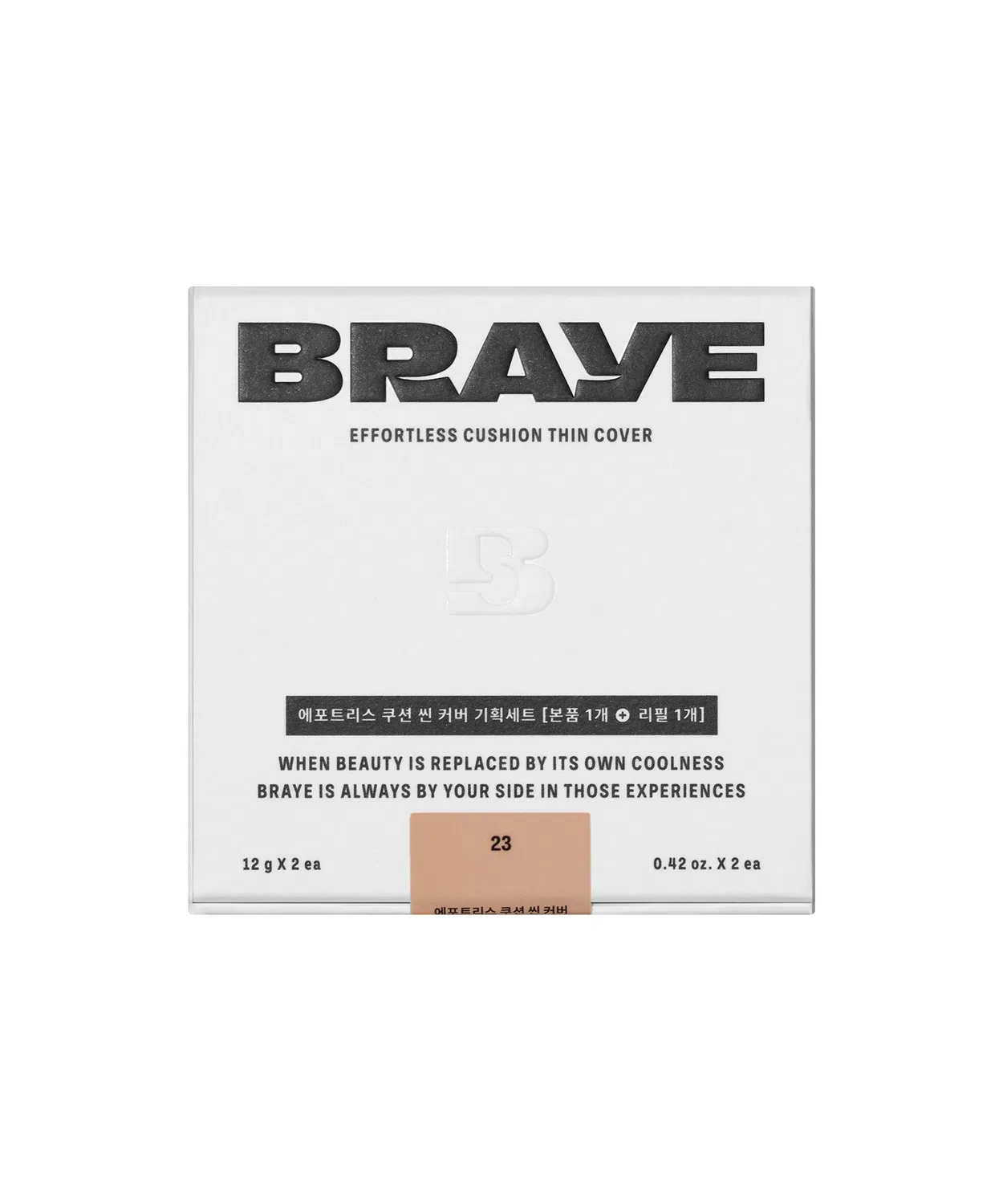 Тональная основа-кушон BRAYE Effortless Thin Cover с рефилом, 12 г, оттенок FREE — фото 4