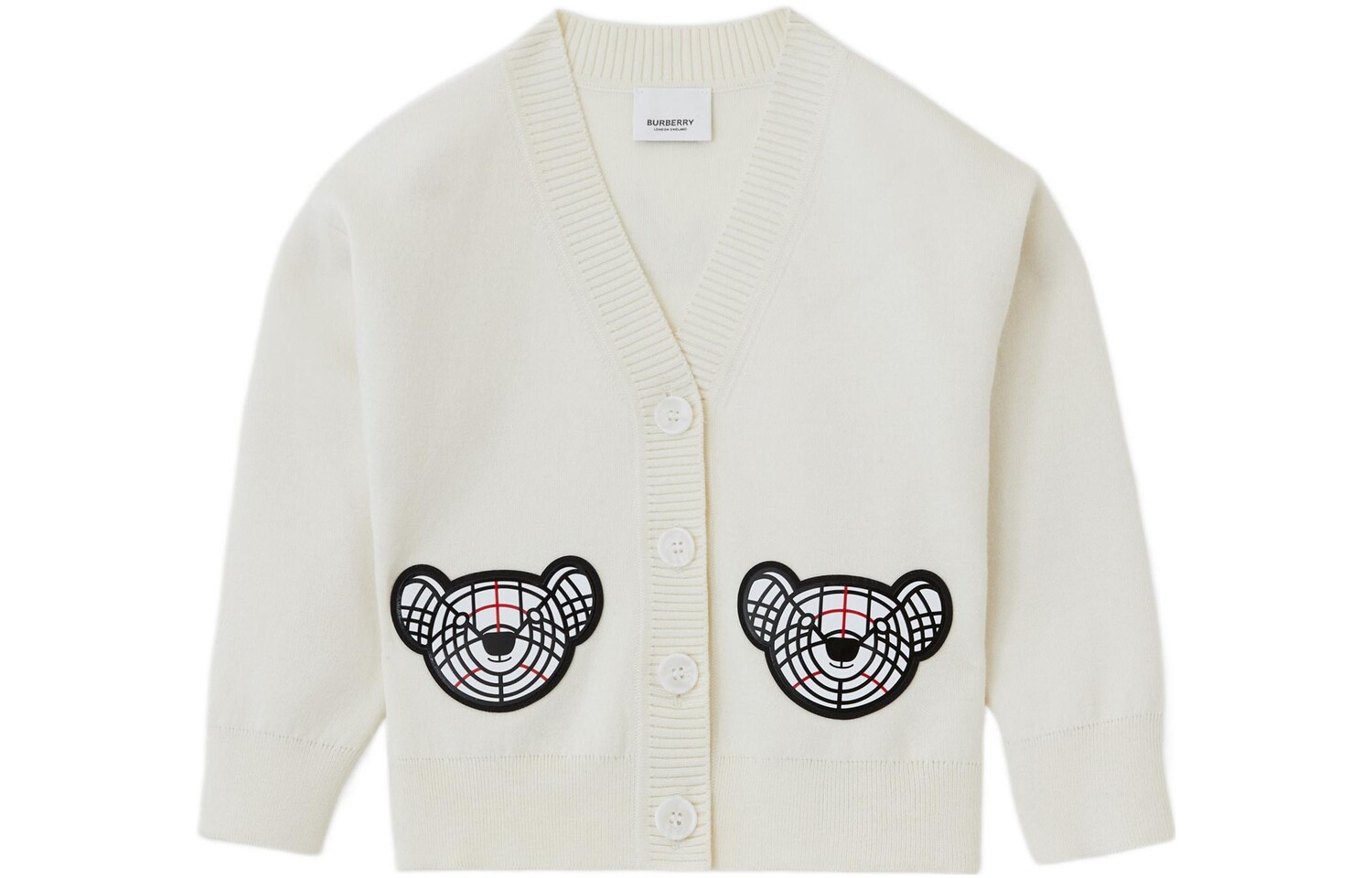 

Свитер детский Burberry на пуговицах, белый / черный