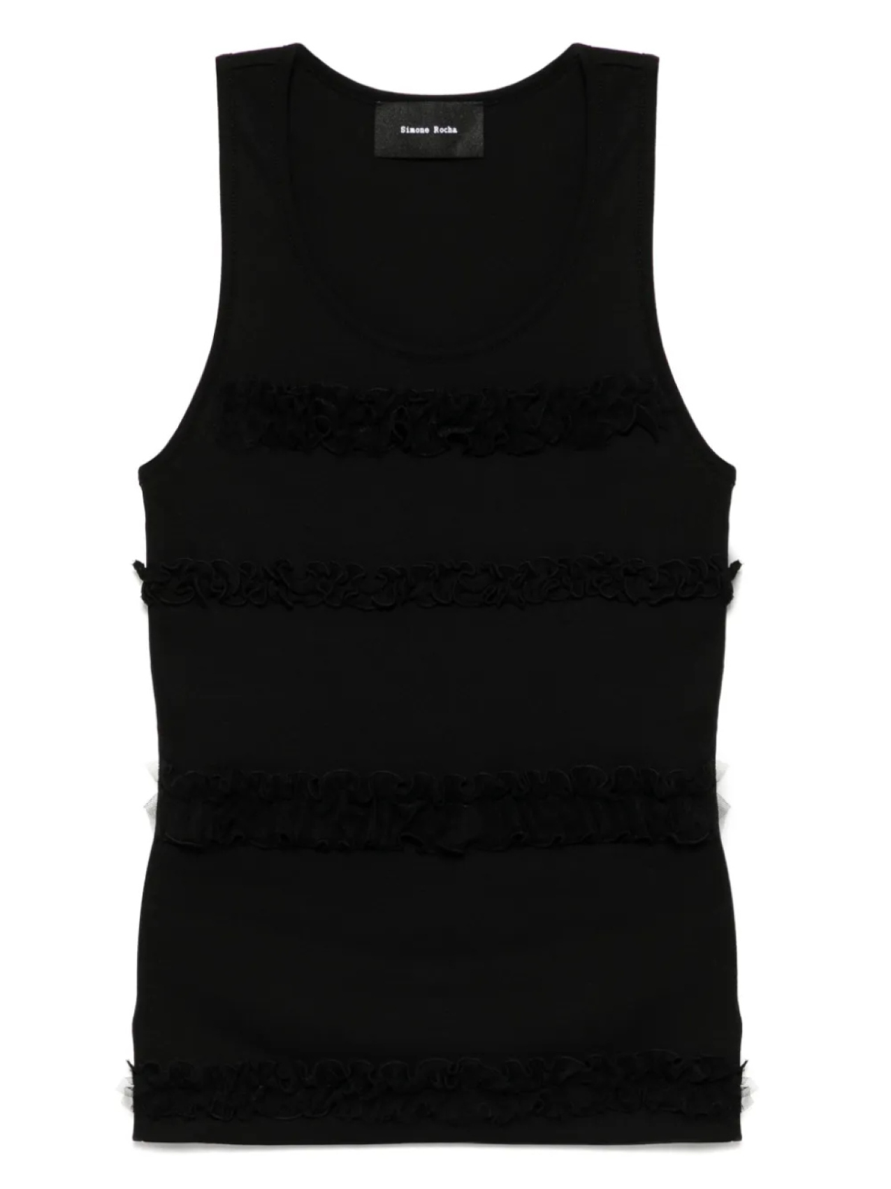

Топ с оборками Simone Rocha, черный