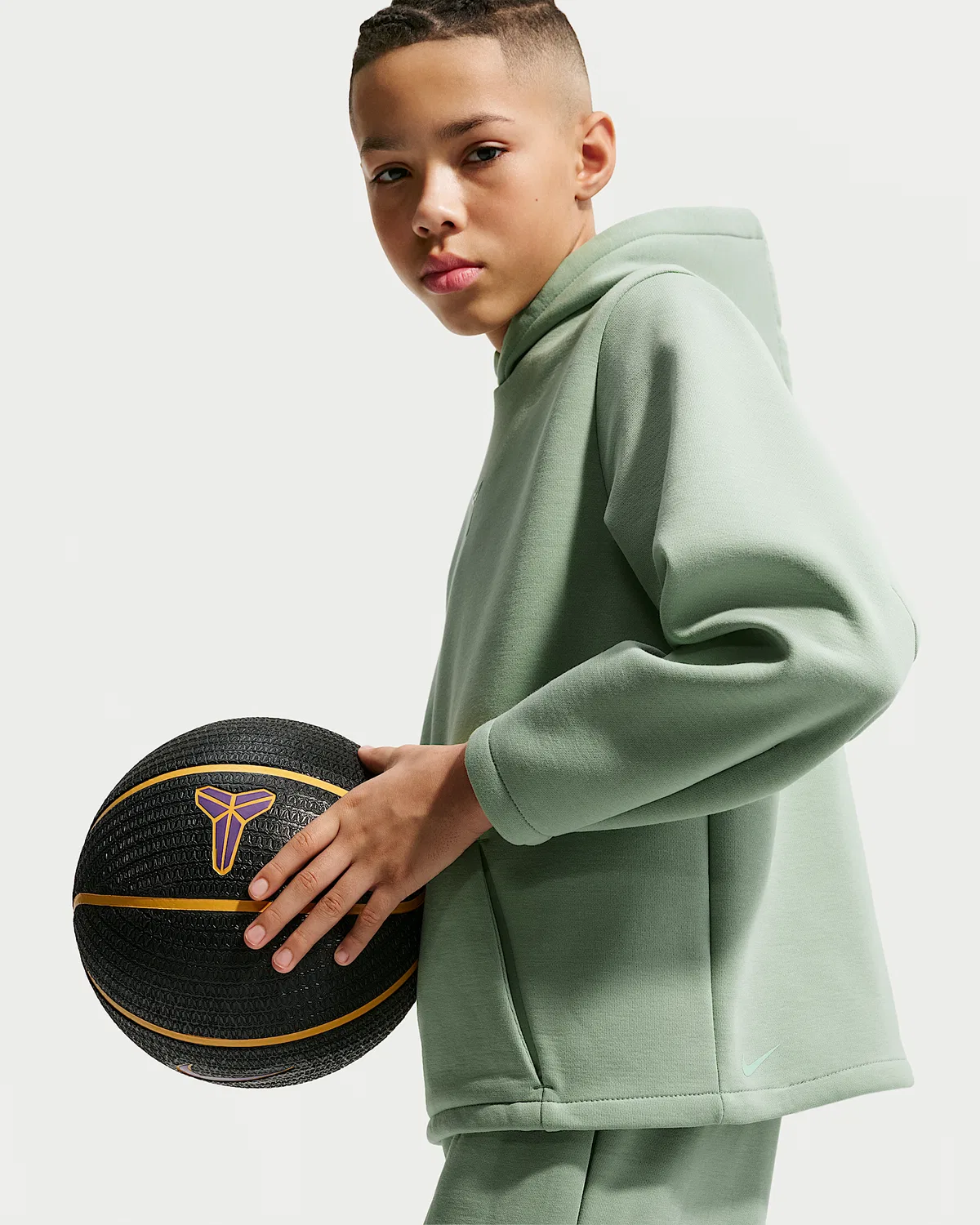 Детская баскетбольная худи Kobe Dri-FIT, Steam/Steam — фото 3