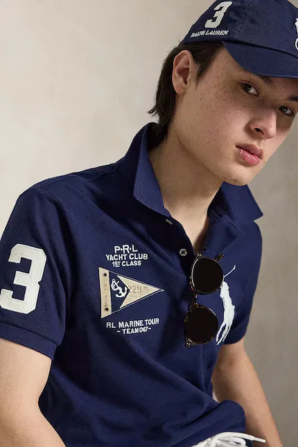 Поло мужское хлопковое Polo Ralph Lauren, синий — фото 4