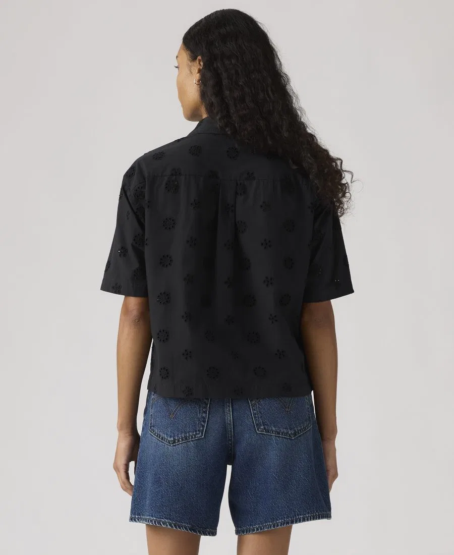 Женская укороченная хлопковая футболка с коротким рукавом Harlie от Premium Women's Novelty Levi's, Anthracite Night — фото 4