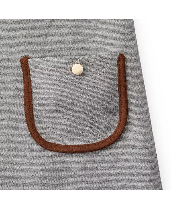 Стеганое платье для верховой езды из ткани понте для девочек - для малышек Hope & Henry, серый — фото 3