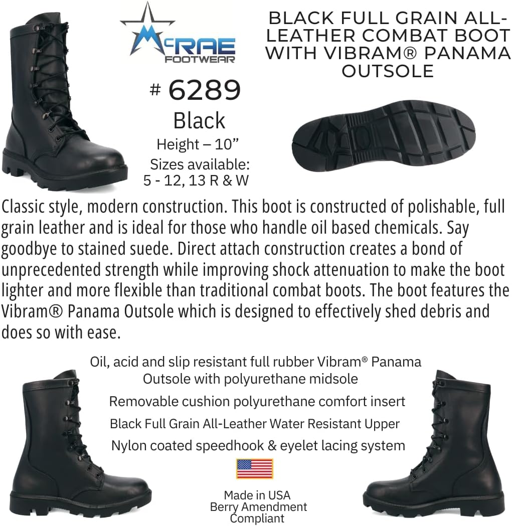 Ботинки для боя MCRAE Legacy с подошвой Panama, Gen 2 Vibram-leather-6289 — фото 2