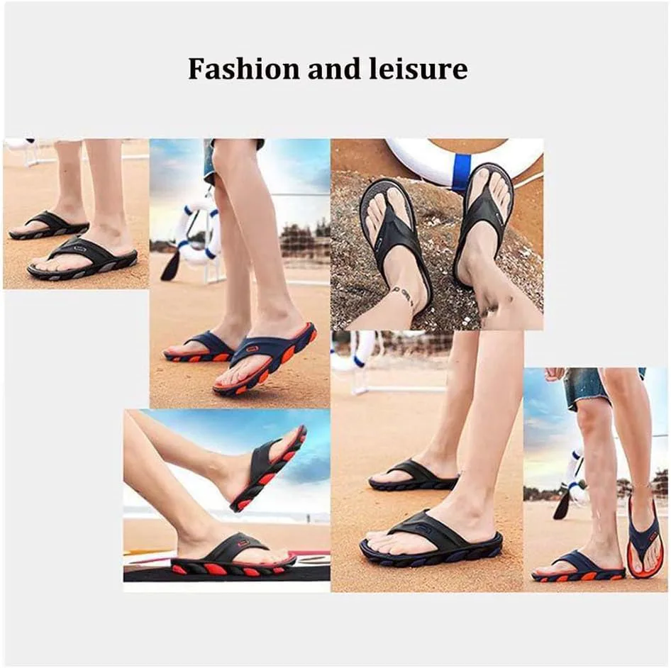 

Men's Herringbone Slippers,anti Slip and Wear-resistant Beach Shoes,Fashionable and Casual,Lightweight Shoes Comfortable Walking and Refreshing Summer Days Сандалии YFDZKJ, синий