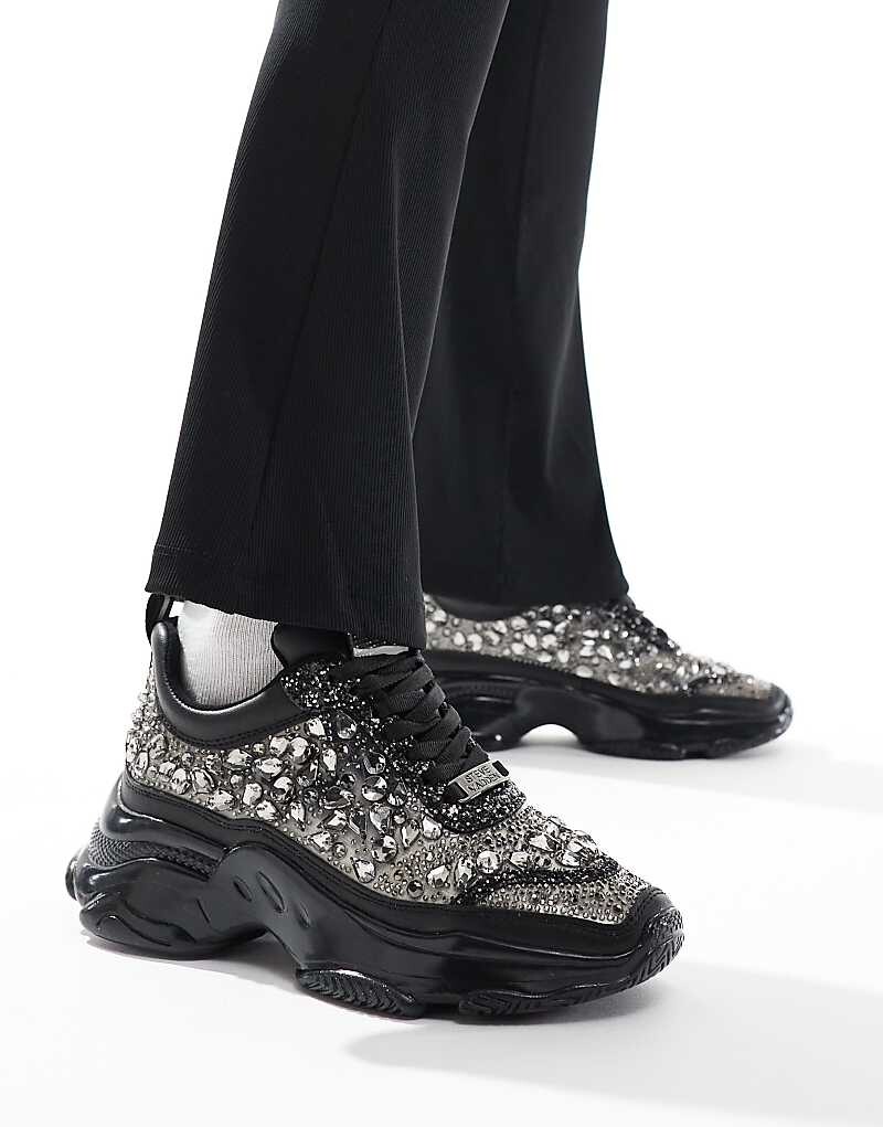 

Черные массивные кроссовки со стразами Steve Madden Manifesto, Черный, Черные массивные кроссовки со стразами Steve Madden Manifesto