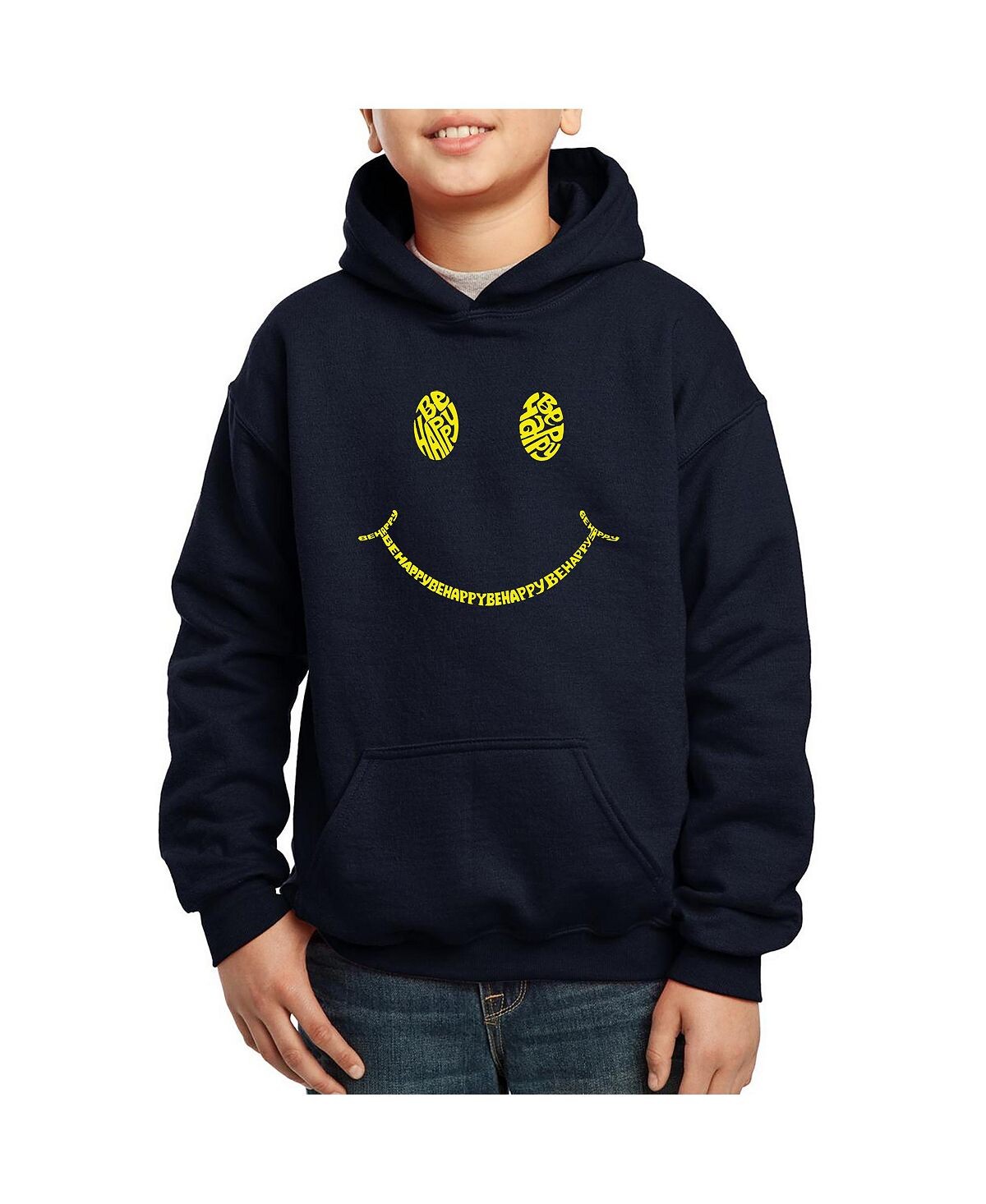 

Толстовка с капюшоном Big Boy's Word Art - Be Happy Smiley Face LA Pop Art