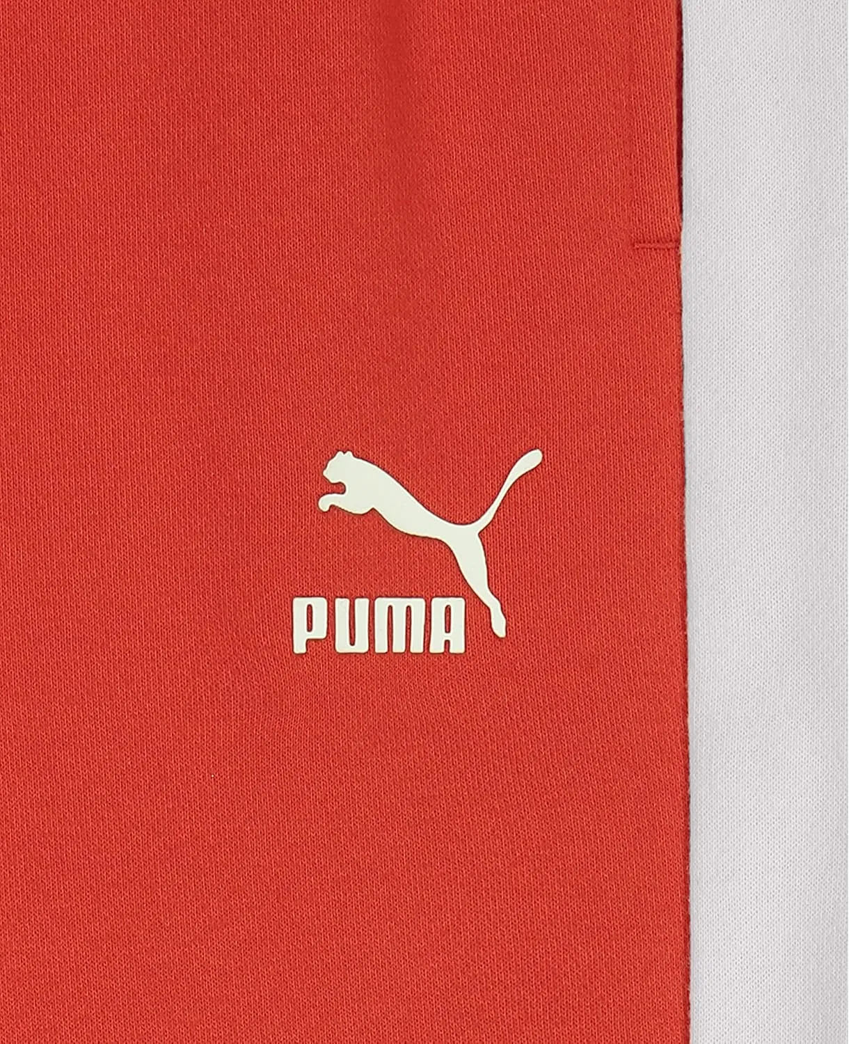 Детские спортивные брюки Puma T7 Core Pack из французской махровой ткани, красный — фото 4