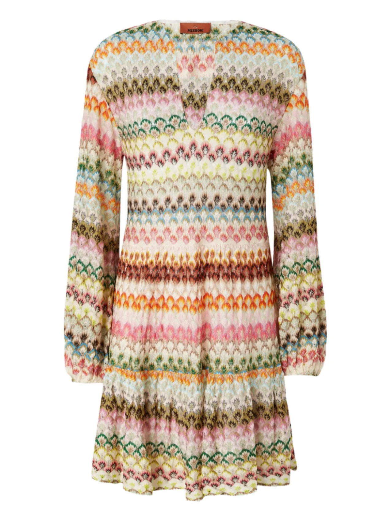 

Платье миди с зигзагообразным узором Missoni, нейтральный