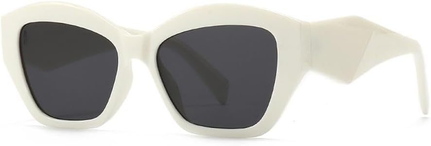 

Модные солнцезащитные очки «кошачий глаз» класса люкс для женщин и мужчин, ретро-очки для активного отдыха, трендовые солнцезащитные очки с защитой от УФ-излучения UV400 TKKTLLT, White Black