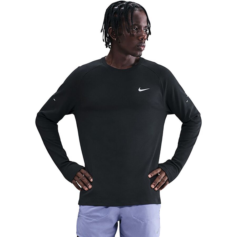 

Мужская толстовка Dri-Fit Stride Waffle Crew Nike Nike, Black/Reflective Silv