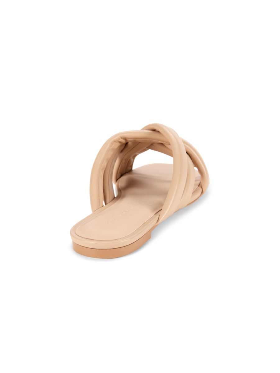 Сандалии из кожи с перекрещивающимися ремешками Stuart Weitzman, цвет Flamingo — фото 3