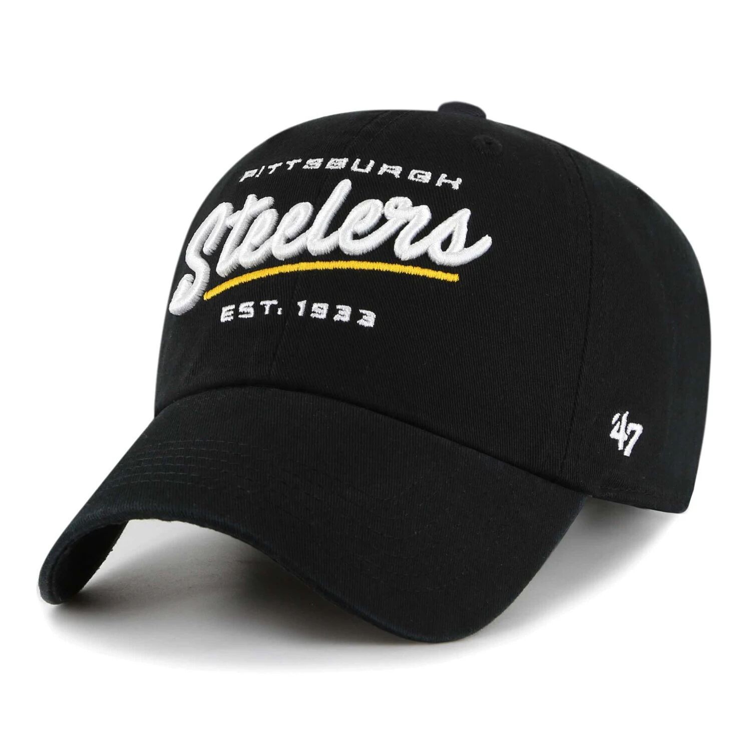 

Черная женская регулируемая кепка Pittsburgh Steelers Sidney 47 '47