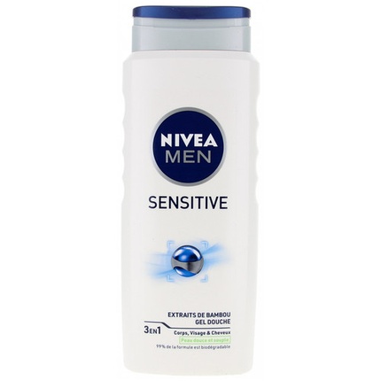 

Гель для душа 3-в-1 для чувствительной кожи для тела, лица и волос Men Sensitive 500 мл Nivea