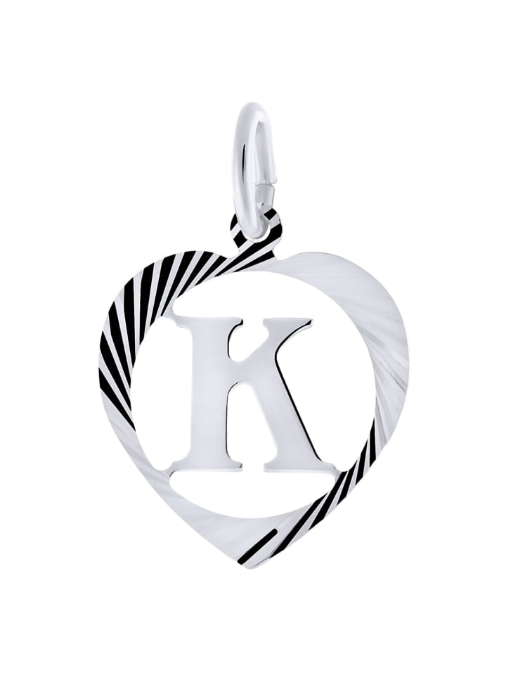 

Lucardi Подвеска из серебра 925 пробы в форме сердца с буквой К