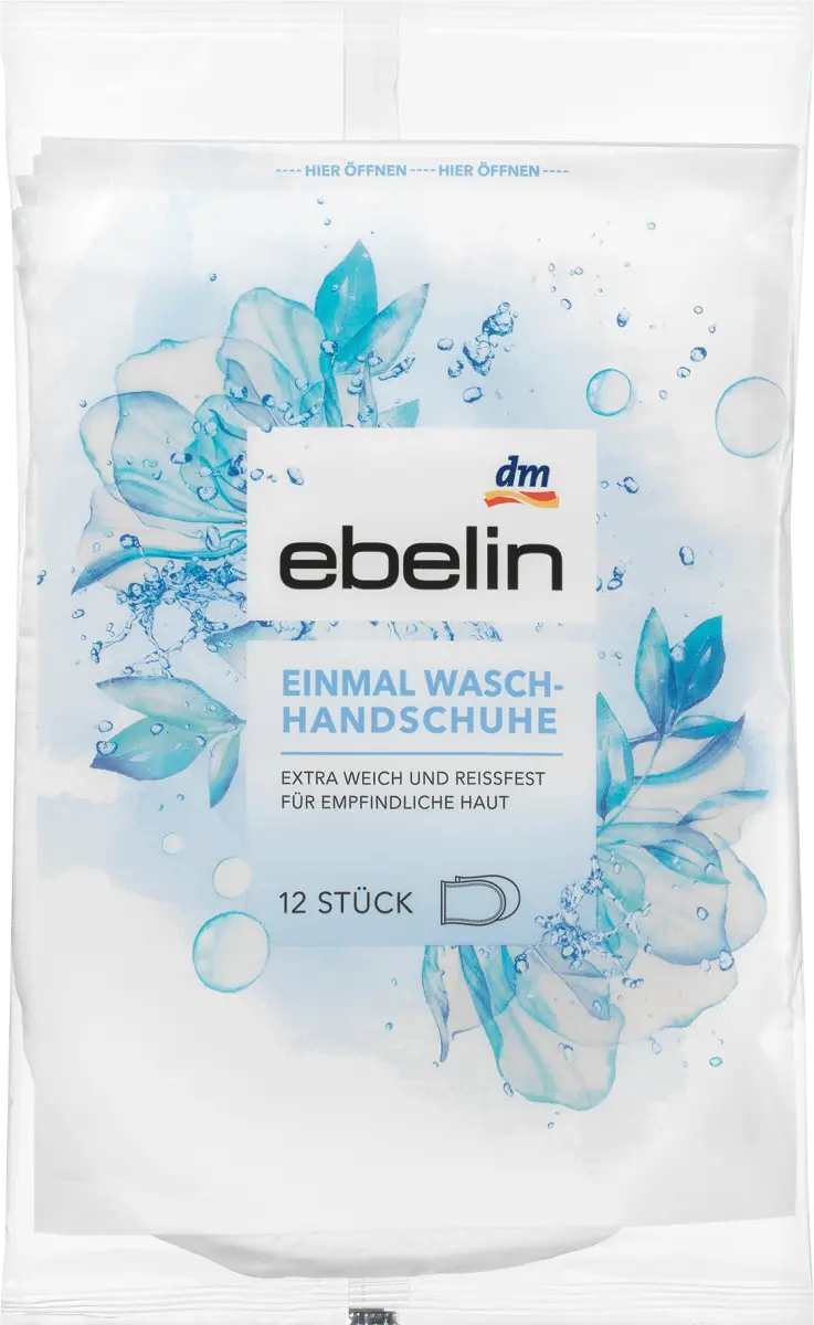 

Одноразовые перчатки для мытья 12 шт. ebelin