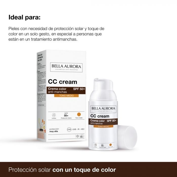 Набор косметики Crema Color Anti-Manchas SPF 50+ Bella Aurora, Medio — фото 3