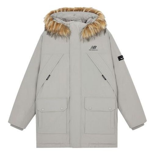 

Куртка уличный стиль логотип пуховик New Balance, серый