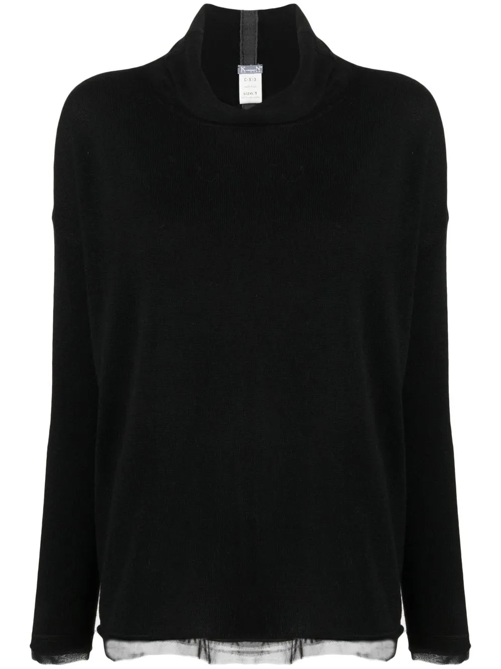 

Кашемировый джемпер с прозрачной вставкой Kristensen Du Nord, черный