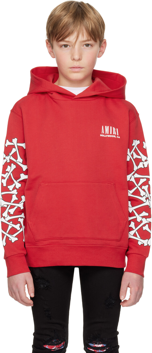 

Толстовка с капюшоном Kids Bones AMIRI, красный
