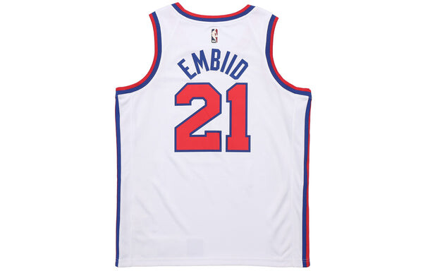 Майка Nike NBA Philadelphia 76ers Sixers Joel Embiid Swingman Jersey For Men White, белый — фото 2