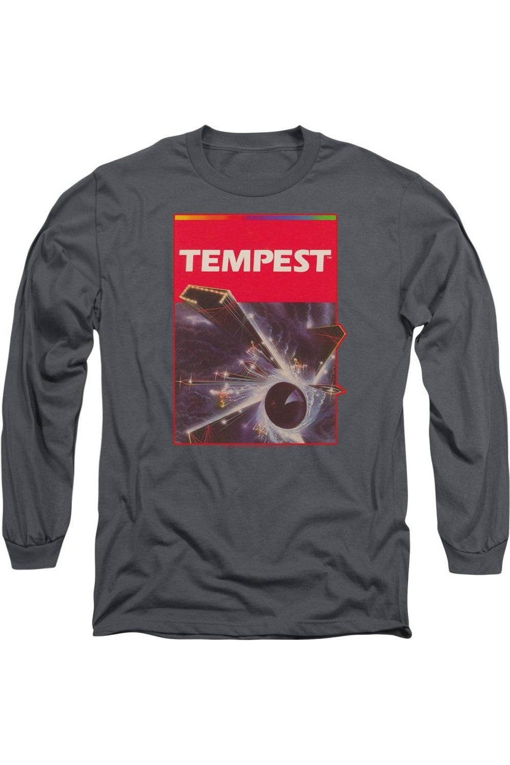 

Футболка Atari Tempest Box Art с длинным рукавом для взрослых Gildan, цвет charcoal