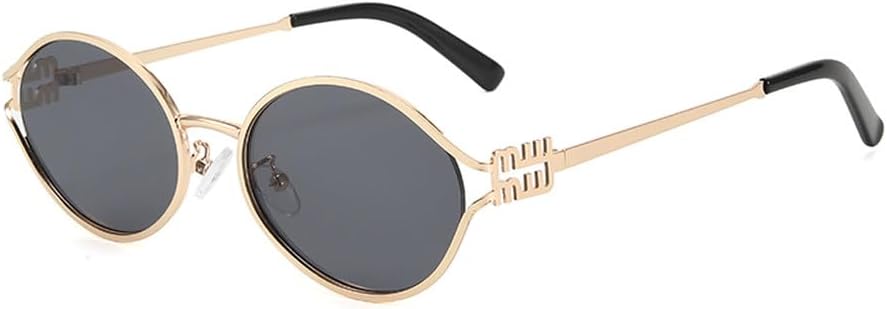 

1-2 шт. Модные солнцезащитные очки в стиле ретро, ​​маленькая оправа, для женщин и мужчин, металлические очки «кошачий глаз», солнцезащитные очки с защитой от УФ-излучения HYYZZC, Bls3623-c2