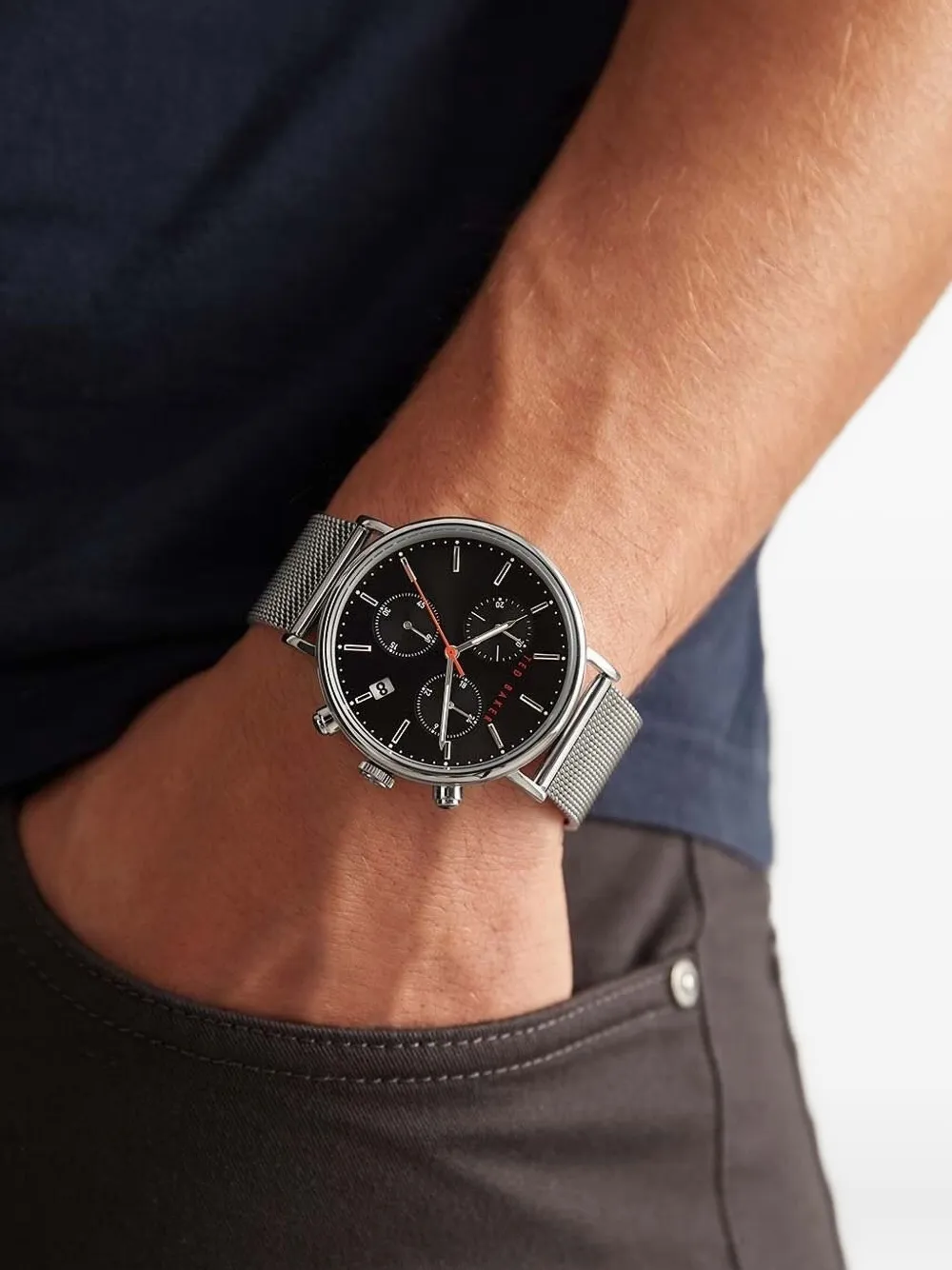 

Наручные часы Mimosa Chrono 41 мм Ted Baker, серебряный